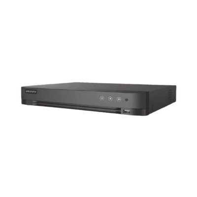 DVR 16 Canales TURBOHD + 8 Canales IP / 5 Megapixel Lite – 3K Lite / Salida Independiente HDMI – VGA / Audio de Dos Vías por Coaxitron / Reconocimiento Facial / ACUSENSE (Evista falsas alarmas) / 1 Bahía de Disco Duro / Salida de Video en Fu