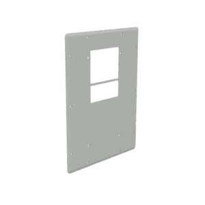 Placa Adaptadora de Aluminio con Corte para Aire Acondicionado T15, Gabinetes ComLine OSP, 506 x 381mm Con Junta de Espuma y Hardware Inoxidable
