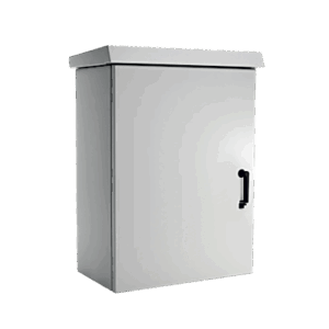 Gabinete Para Exterior OSP ComLine de 18 UR, 700 mm de Ancho, 600 mm de Profundidad De Aluminio, Color Gris Claro Con Protección NEMA 4/12/4X/3/3R; IP66