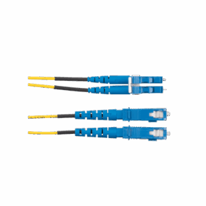 Jumper de Fibra Optica Monomodo 9/125 OS2, LC-SC Duplex, OFNR (Riser), Color Amarillo, 50 Metros