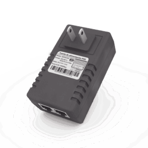 Adaptador de pared / Inyector PoE / 48 Vcc / 0.5 A / Controlado por chip IC / Protección contra OV, OC, SC, UV/ Fácil de instalar