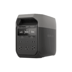 Estación de Energía Portátil Delta 3 1024Wh Litio LFP / 6 AC 1800 W (Max. 2200W) / 2 USB-C 100W / Capacidad para Aumentar Respaldo / Cargador de Coche 10A a 12.6V / Conectividad WiFi y Bluetooth (App) / Carga Solar 500W Max.