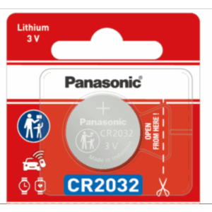 Batería de litio CR2032 de 3 V a 225 mAh (No recargable)