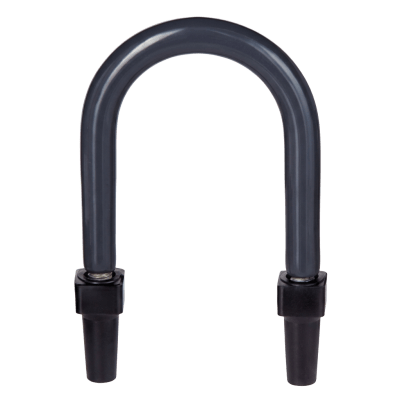 Abrazadera U de Pata Larga con Recubrimiento de PVC para Tubo de 1/2″ (12.7 mm).