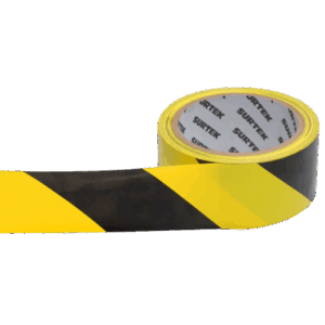 Cinta de Señalización / Adhesivo Acrílico / Espesor 0.105 mm / Colores Amarillo-Negro / Ancho 48 mm / Largo 18 m / Alta Visibilidad