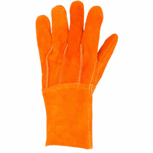Guantes de Carnaza Largo/ Refuerzo en Palma / Resistente a Abrasión y Temperaturas Moderadas.
