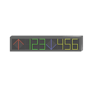 Panel LED de Estacionamiento Hikvision / 6 Dígitos con 2 Flechas / 7 Colores RGB / Comunicación RS485 y RJ45 / Display en Tiempo Real / Iconos Especiales / Montaje por Suspensión