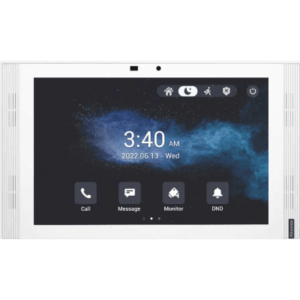 MONITOR COLOR BLANCO DE 10″ IPS LCD / CERTIFICADO POR GOOGLE PLAY STORE / ANDROID 12 OS / WI-FI 6 / POE / SIP / ENTRADAS DE ALARMA / ADMINISTRACIÓN 100 EN LA NUBE