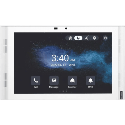 MONITOR COLOR BLANCO DE 10″ IPS LCD / CERTIFICADO POR GOOGLE PLAY STORE / ANDROID 12 OS / WI-FI 6 / POE / SIP / ENTRADAS DE ALARMA / ADMINISTRACIÓN 100 EN LA NUBE