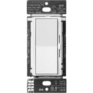 (Caseta Wireless) DIVA Atenuador de pared. Aumenta/Disminuye Intensidad de Iluminación. No requiere cable neutro. 150W LED / 600W INC/HAL