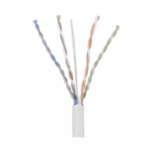 Bobina de Cable UTP 305 Metros (1000 Pies) de Cobre, TX5e, PanNet, Blanco, Categoría 5e, 24 AWG, CMP (Plenum), de 4 Pares