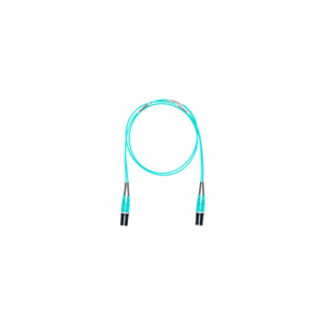 Jumper de Fibra Optica Multimodo 50/125 OM4, LC-LC Duplex, OFNR (Riser), Color Aqua, 2.44 Metros (8 Pies)