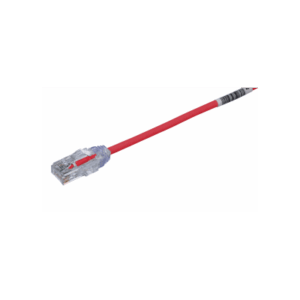Cable de Parcheo TX6, UTP Cat6, Diámetro Reducido (28AWG), Color Rojo, 6.1 Metros (20 Pies)