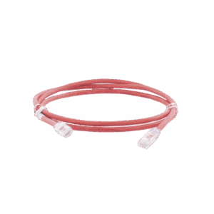Cable de Parcheo UTP Categoría 6, con Plug Modular en Cada Extremo – 2 Metros (6.56 Pies) – Rojo