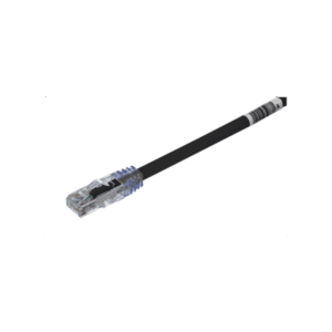 Cable de Parcheo UTP, Cat6A, 24 AWG, CM, Color Negro, 0.3 Metros (1 Pie)