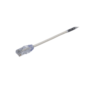 Cable de Parcheo TX6, UTP Cat6, Diámetro Reducido (28AWG), Color Blanco Mate, 7.62 Metros (25 Pies)