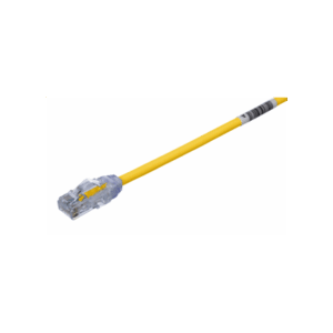 Cable de Parcheo UTP Cat6A, CM/LSZH, Diámetro Reducido (28AWG), Color Amarillo, 3.05 Metros (10 Pies)