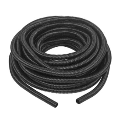 Manguera hermética flexible tipo PolyTuff no metálica, negra de 3/4″, 100 pies. Uso comercial/industrial.