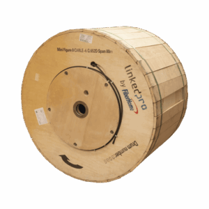 Carrete de 4 Kilómetros de Fibra Óptica Aérea Mini Figura 8, G.652D, Monomodo de 6 Hilos, Exterior, Span 80, Loose Tube