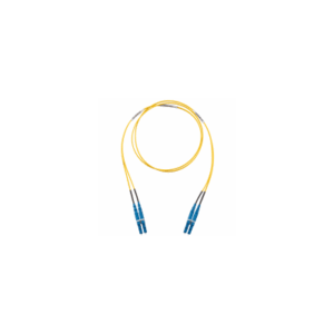Jumper de Fibra Optica Monomodo 9/125 OS2, LC-LC Duplex, LSZH (Cero Halógenos), Color Amarillo, 1 Metro (3.28 Pies)