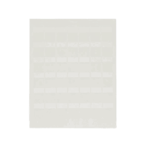 Hojas con 1000 Etiquetas para Impresora Láser/Inyección de Tinta, para Patch Panel o Face Plate, para Identificación 4 Puertos, Color Blanco
