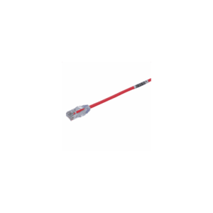Cable de Parcheo TX6, UTP Cat6, Diámetro Reducido (28AWG), Color Rojo, 0.5 Metros (1.64 Pies)