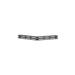 Panel de Parcheo Modular Keystone (Sin Conectores), Angulado, de 48 Puertos, 1UR