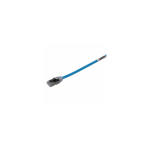 Patch Cord Cat6A, Diametro Reducido 28 AWG, Blindado S/FTP, CM/LS0H, 0.5 Metros (1.64 Pies), Color Azul