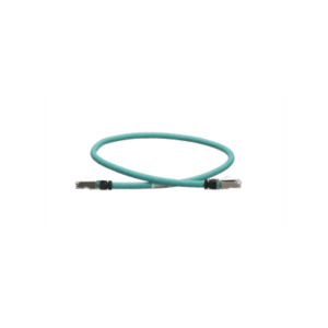 Patch Cord Cat5e de Grado Industrial 600V, Blindado SF/UTP, Calibre 24 AWG, Color Aqua, 60 cm (23.62 pulgadas).