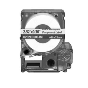Cassette de Etiquetas de Componente de Poliéster No Adhesivas 2.52 Pulgadas (6.4 cm) W x 0.3 Pulgadas (0.76 cm) H