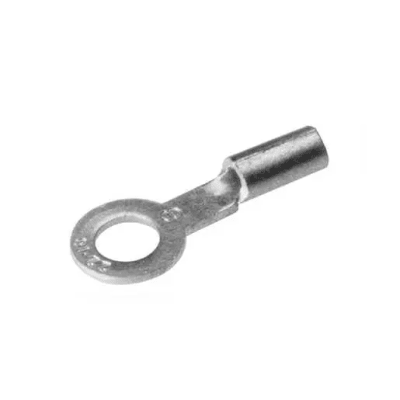 Zapata Terminal de Ojillo para Tornillo 1/4 in (6 mm) y cable calibre 16-14 AWG.