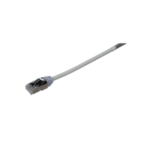 Patch Cord Cat6A, Diametro Reducido 28 AWG, Blindado S/FTP, CM/LS0H, 5 Metros (16.40 Pies), Color Gris