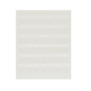 Paquete de Hojas con 2500 Etiquetas de Identificación Auto-Laminadas para Impresora Láser/Inyección de Tinta, para Cables de 3 a 7.1 mm de Diámetro (12 – 10 AWG), Color Blanco