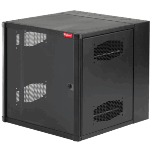 Gabinete AccessPlus de 26 UR Montaje en Pared de 19in, Rieles Numerados y Roscados #10-32, Puerta con Ventana de Seguridad, 600 mm de Ancho, 762 mm de Profundidad, Color Negro