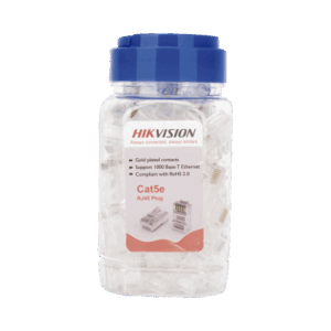 Bote con 100 Piezas de Plug Modular RJ45 / Cat 5e / Chapado en Oro a 15 Micras / Sin Blindaje / Facil Instalación / Uso Interior / Soporta Norma TIA-568B / Cumple con RoHS 2.0