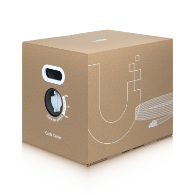UISP Cable Carrier – Bobina de 305 Metros (1000 Pies) de Cable Ethernet de Grado Industrial con Protección Contra Daños Ambientales y Descargas Electrostáticas Color Negro