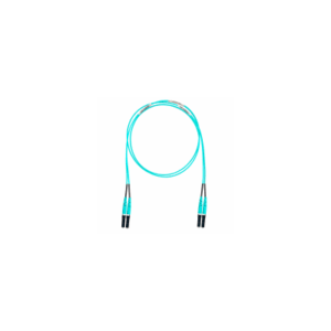 Jumper de Fibra Óptica Multimodo 50/125 OM4, LC-LC Duplex, OFNR (Riser), Color Aqua, 11 Metros (36.09 Pies)
