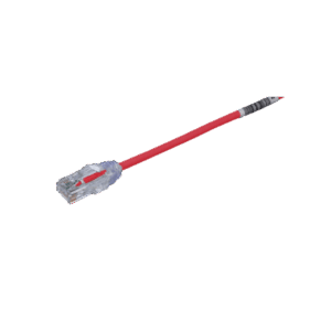 Cable de Parcheo TX6, UTP Cat6, Diámetro Reducido (28AWG), Color Rojo, 7.62 Metros (25 Pies)