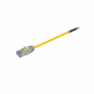 Cable de Parcheo TX6, UTP Cat6, Diámetro Reducido (28AWG), Color Amarillo, 7.62 Metros (25 Pies)