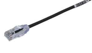 Cable de Parcheo TX6, UTP Cat6, Diámetro Reducido (28AWG), Color Negro, 16.76 Metros (55 Pies)