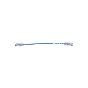 Cable de Parcheo UTP Cat6A, CM/LSZH, Diámetro Reducido (28AWG), Color Azul, 20 cm (7.87 pulgadas).