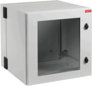 Gabinete Rack ProTek 19U, Bisagra Doble, Ventana de Vidrio, Tipo 4 12, Acero Gris RAL 7035, 922x600x610 mm, Montaje Pared