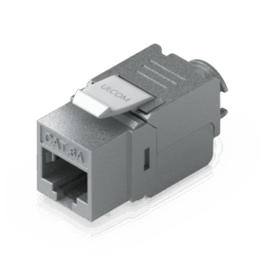 Keystone Jack Cat6A Tipo Toolless para Terminación sin Herramientas, Instalación Snap-In en Patch Panel, Paquete con 12 Piezas