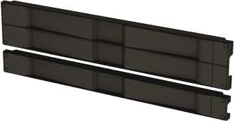 Tapa Ciega de Plástico de Instalación Rápida (Sin Herramientas / A Presión), para Rack de 19″ 1 UR Color Negro