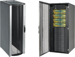 Gabinete Rack ProLine ConnecTek 42 UR 2000 x 800 x 1200 mm con Capacidad 1134 kg Acero, Color Negro Con Organizadores Laterales Frontal y Traseros Incluidos