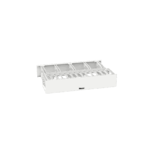 Organizador de Cables Horizontal NetManager de Alta Densidad, Doble (Frontal y Posterior), Para Rack de 19in, 2UR, Color Blanco