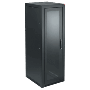 Gabinete Sísmico, 45U, 2134 x 800 x 900 mm, Acero 1.9 mm, Negro RAL 9005, Montaje 19/23 Pulgadas, Sistema Cerrojo 3 Puntos, Enfriamiento Pasivo, Zona Sísmica 4